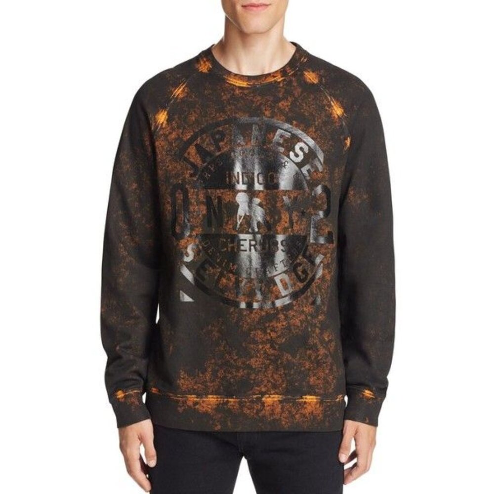 PRPS Sweatshirt Japanese Selvedge Crewneck Black Mens Medium